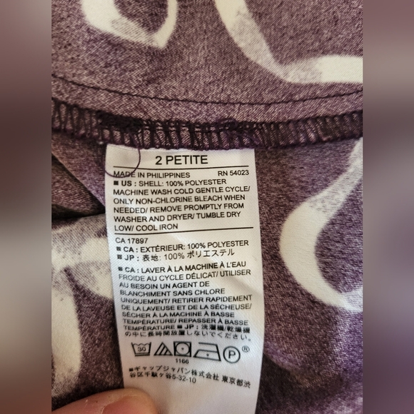 Banana Republic Patterned Dress, Size 2 Petite - Picture 6 of 6